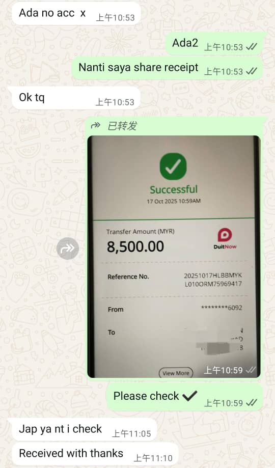 Bukti kejayaan pelanggan 6