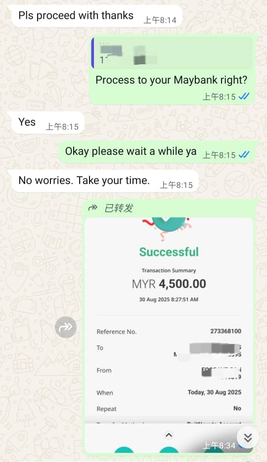 Bukti kejayaan pelanggan 7